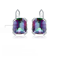 wholesale S925 sterling silver inlaid luxury colorful gemstone ear studs, simple fashion and personalized coated crystal earrings-0-5