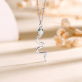 wholesale S925 Sterling Silver Fashionable and Unique Snake Necklace, Minimalist and Luxurious Design, Niche Choker Collarbone Chain-0-5