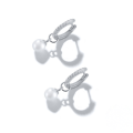 wholesale S925 Sterling Silver Rhinestone Pearl Ear Cuff Earring, Korean Ins Style-0-4