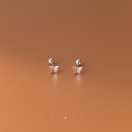 wholesale S925 silver stud earrings, minimalist elegant threaded pearl butterfly insect creative elegant ear accessories M00071-0-2