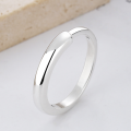 wholesale S925 Sterling Silver European and American Cross-Border Minimalist Smooth Surface Plain Solitaire Ring Versatile Adjustable Opening Ring-0-0