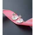 wholesale S925 Sterling Silver Fashion Sweet Lovable Small Fish Earrings with Diamond Inlay and Drip Oil Creative Women's Stud Earrings-0-3