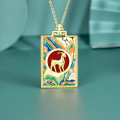 wholesale S925 Silver Dunhuang - Spirit Deer Necklace, High-end Women's Jewelry with Drip-glazed Red Agate Pendant-0-0