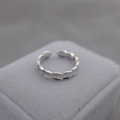 wholesale Metal geometric fish scale ring unisex circle minimalist band premium simple fashion accessory-0-3