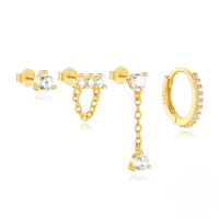 wholesale S925 Sterling Silver, -4-piece set Gold#1 925 silver