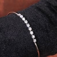 wholesale 9/10/14/18k Gold CVD/HPHT Lab-Grown Diamond Single Row Pavé Chic Style Bracelet with a Luxe Feel-9k gold cultured diamond bracelet