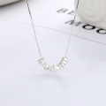 wholesale S925 Sterling Silver Korean-style Geometric Broken Silver Small Cube Irregular Minimalist Pendant Necklace-0-0