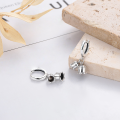 wholesale S925 Sterling Silver Vintage Weathered Countryside Lily of the Valley Earrings with Creative Trendy Design-0-2