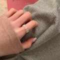 wholesale S925 Sterling Silver Ethereal Hollow-Out Floral Ring, Gentle and Elegant, Sweet and Unique, High-End Sense Index Finger Band-0-1