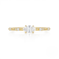 wholesale 925 Sterling Silver Marquise Zircon Ring For Stylish Wear, Popular Index Finger Accessory-Gold No. 6