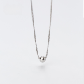 wholesale S925 Sterling Silver Women's Japanese and Korean Style Beaded Ball Short Necklace Trendy Small Silver Ball Collarbone Chain D3936-0-0