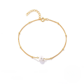wholesale K Gold Plated S925 Sterling Silver Pearl Bracelet, Retro and Chic, Popular in Europe and America-0-5