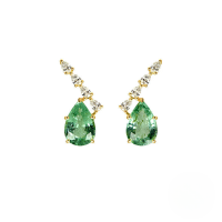 wholesale S925 Sterling Silver Pear-shaped Zircon Pearl Prong-set Earrings With Zircon Accents, European Style-Gold-Style 1 925 Silver