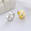 wholesale S925 Sterling Silver Korean-style Minimalist Creative Interlocking Stackable Trendy Open Adjustable Ring for Women-0-0
