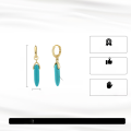 wholesale S925 Sterling Silver Cloud-pull Jewelry High-quality Turquoise Pendant Earrings for Women Wholesale from Manufacturer-0-1
