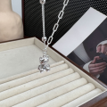 wholesale S925 Sterling Silver Bear Necklace for Women, New Collection Trendy Light Luxury Minimalist Design Versatile Elegant Collarbone Chain-0-5