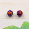 wholesale S925 silver gold-plated enamel zodiac flower hole beads accessories DIY Chinese-style floral piercing spacer jewelry-0-26