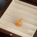 wholesale Gold-plated S925 ancient method silver engraved filigree sachet box pendant new Chinese style handmade DIY jewelry accessory-0-0