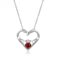 wholesale S925 Sterling Silver New Fashion Minimalist Pomegranate Heart Pendant Choker Necklace for Women Holiday Gift-0-4