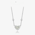 wholesale Silver, ShiPei Jewelry New 10ct Heart-Shaped Necklace for Women, White G Color High Carbon Diamond 10*12 Pendant, 40+5cm-0-0
