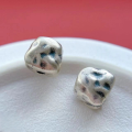 wholesale 999 Silver Eight-Lobed Bead Spacer Meteorite Surface Irregular Antiqued Loose Beads for DIY Bracelet Stringing-0-9
