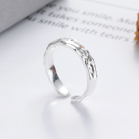 wholesale S925 silver fashion cross-border irregular geometric niche design minimalist style open ring-YFJ1336/approx. 2.3g>Adjustable opening