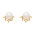 wholesale 10K Gold Yili Jewelry Minimalist Japanese Style Natural Freshwater Pearl Earrings for Women, Versatile for Daily Wear-0-0