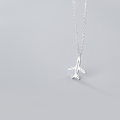 wholesale S925 silver necklace women's Korean style small fresh diamond-inlaid airplane collarbone chain personality cute neck accessory D7904-0-4