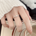 wholesale S925 Sterling Silver Korean-style Hollow Heart Ring, Exquisite and Versatile Openable Design for Women-0-1