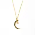 wholesale 925 Sterling Silver January To December Birthstone Zircon Star And Moon Necklace Elegant And Creativehot-selling Collarbone Chain-0-7