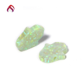 wholesale Metal material, synthetic opal OPAL palm-shaped double-sided fire opal polymer cultured synthetic opal gemstone-0-3