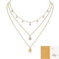 wholesale S925 Silver & Moissanite Cross-Border Hit Layering Necklace, Tarnish-Free, High-End Long Gold Chain, Light Luxury Niche-0-6