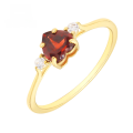 wholesale 10K Gold Jewelry Retro Light Luxury Niche Garnet Ring Exquisite Small Batch Wholesale-0-0