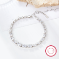 wholesale S925 Sterling Silver Oval Zircon Bracelet for Women, Luxe Minimalist Style, Versatile and Fashionable Jewelry-0-1