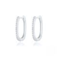 wholesale S925 sterling silver oval ear climber with rhinestones, trendy design-0-3