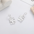 wholesale S925 silver fashionable cross-border Japanese and Korean irregular wide minimalist design versatile earrings and ear cuffs-0-1