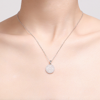 wholesale [] Dragon Baby Safety Circle Pendant Necklace, Women's Small Unique Design, Light Luxury Birthday Year Gift Collarbone Chain Accessory-DZ016063 925 silver