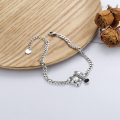 wholesale S925 Sterling Silver Bear Bracelet for Women, Luxury High-End Enamel Tank Chain Wrist Accessory for Cross-Border Live Streaming Supply-0-3