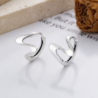 wholesale S925 Sterling Silver Korean-style Geometric Wave Pattern Minimalist Unisex Simple Versatile Stud Earrings-YFR152/approx. 2.2g>925 silver