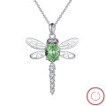 wholesale S925 Sterling Silver Dragonfly Necklace with Austrian Crystals - Cross-border Hot Seller Direct from Manufacturer-0-0