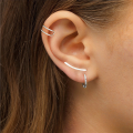 wholesale S925 Sterling Silver Ins Minimalist Line Ear Hook Earrings,。-0-3