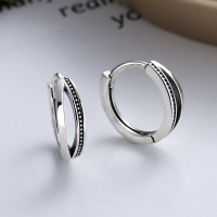 wholesale S925 Sterling Silver European and American Minimalist Hollow-out Hoop Earrings, Simple and Versatile Circle Earrings for Women-YFR040 approx./1.72g 925 silver