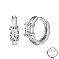 wholesale 925 Silver Cloud-Pull Jewelry New Super Sparkling Zircon Ear Hoops for Women, Versatile Mini Elegant Earrings Factory Wholesale-Platinum, approximately 1.36g 925 silver