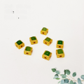 wholesale S925 gold-plated silver natural jade gourd square pendant accessory bracelet necklace braided cord string ornament DIY handmade spacer-0-3
