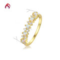 wholesale S925 Silver Japanese Minimalist Round Synthetic Opal Ring White Opal Luxury Jewelry Band-0-4
