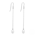 wholesale S925 Sterling Silver Tassel Chain Pearl Earring, A Classic European And American Style Women's Earring-0-1