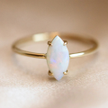 wholesale S925 Sterling Silver Four-Prong Opal Ring,ins-0-0