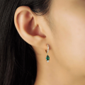 wholesale S925 Sterling Silver Ins-style Colorful Teardrop Crystal Ear Climber Earring-0-4