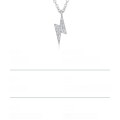wholesale S925 Silver European and American Edgy Style Lightning Necklace, High-End Feel, Internet-Famous Hot-Selling Moissanite Jewelry, Does Not Fade-0-1
