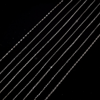 wholesale S925 Sterling Silver Versatile Fashion Minimalist Cross O-Ring Lip Chain Water Wave Single Chain Bare Chain Collarbone Chain Wholesale-XL000304 (parent-child chain)